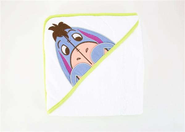 Woven Terry Hooded Baby Swaddle Blankets For Bath Towel Soft Feeling