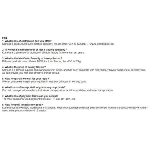 Sabor natural con aceite esencial de jengibre para alimentos