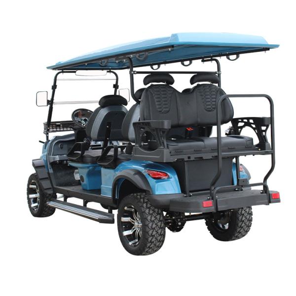 Electric Golf Buggy Cart with Legal Lithium Battery 48V 6 Seater 4*4 2 End Customized