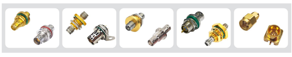 1.85mm Female To Female Bulkhand Mount Hermetically Sealed Adapter