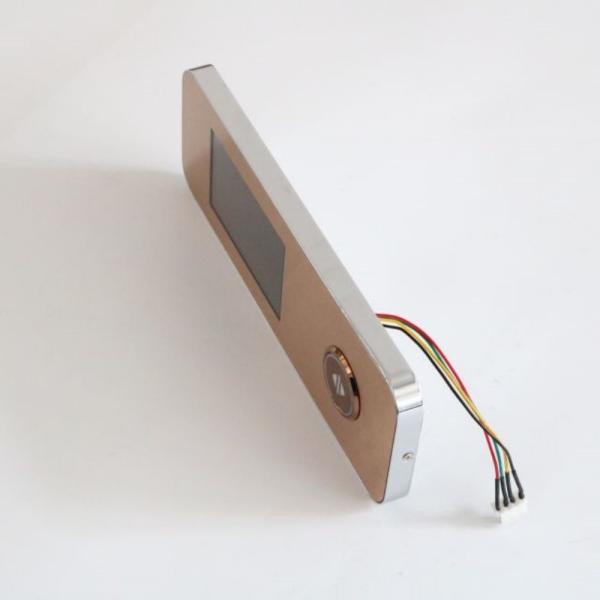Elevator Spare Parts Gold Stainless Steel Hair Line Elevator LOP With Blue LCD Display