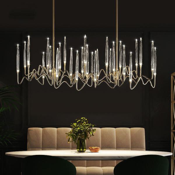 Siesi Modern Traditional Chandelier Lighting , Luxury Glass Ceiling Hanging Lamps