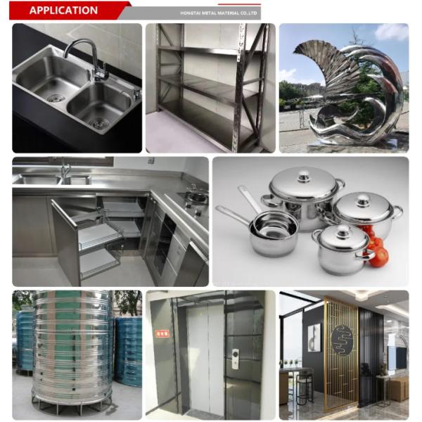 AISI 304 304L 310 316L 430 444 409 410 2b 2ba Ba N4 tôle plate en acier inoxydable laminée à froid à chaud