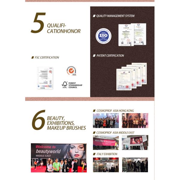 189A0428 Fabricant 28PCS Cheveux d'animaux Tubes de cuivre Poignée en bois Logo personnalisé