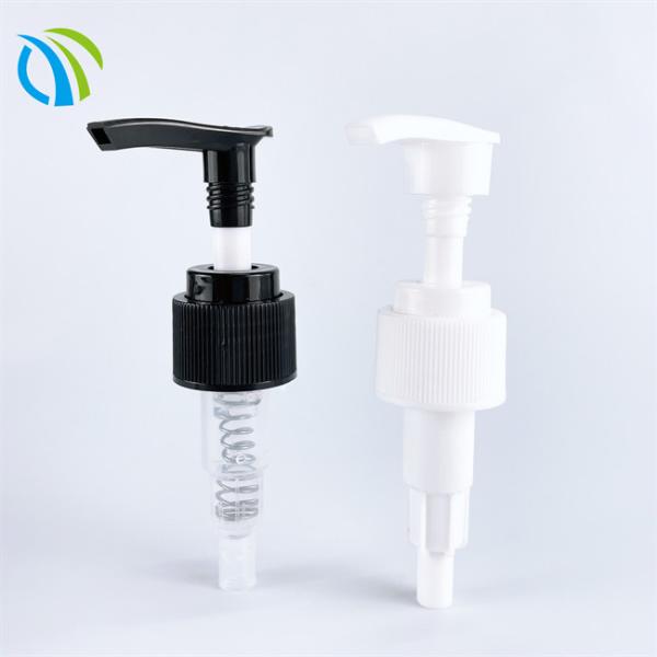 28mm Black Lotion Cosmetic Bottle Pump Aluminum Closure Odm 33/410 Frost Surface