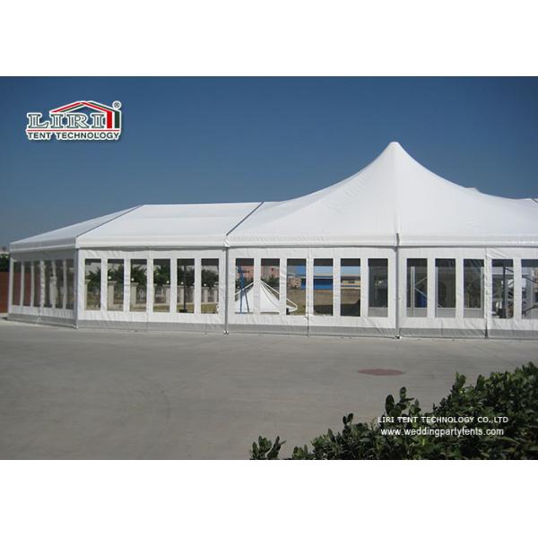 Waterproof White Color High Peak Tents / Wedding Reception Tent For Outdoor Event Party
