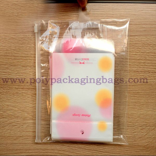 Self Adhesive Seal Garment Ziplock Poly Bags With Hangers