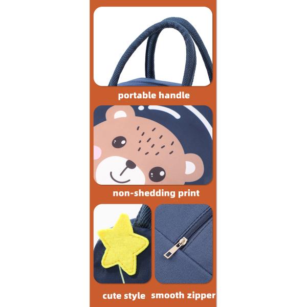 Customized Logo Portable Insulated Thermal Lunch Box for Women Girl Kids Children