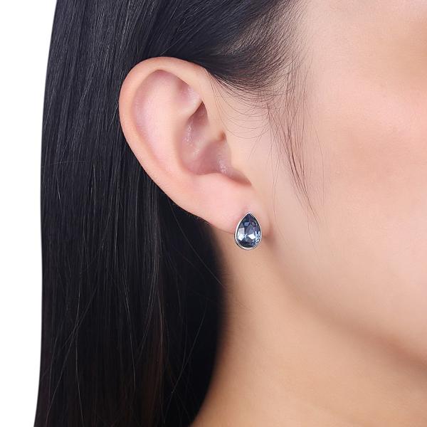 Rosa Sterling Silver Jewelry Earrings das mulheres