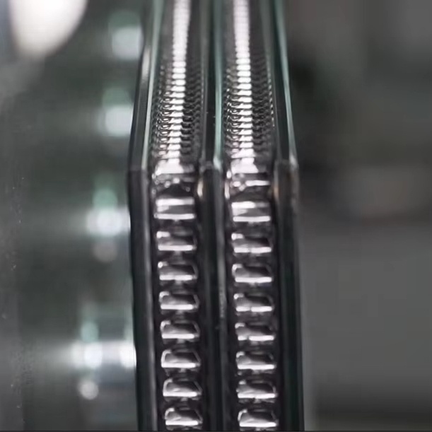 Easy Operation Black Aluminium Rubber Warm Edge Spacer Bar Accompanied by Butyl Rubber Strips for Door Window Accessories