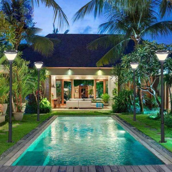 Waterproof Post Lighting Led Gate Solar Garden Pillar Light for Outside Lamp Landscape