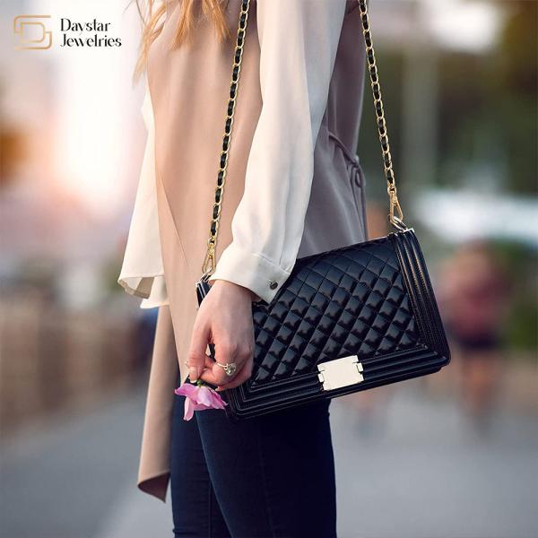 Alças de bolsa de reposição de couro trançado tiracolo para bolsas carteiras