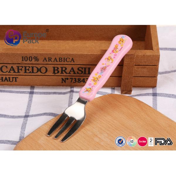 Baby Feed Colourful Steal Kids Cutlery Set 13.5Cm Length With Printing