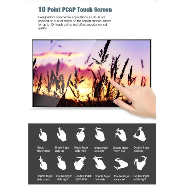 16:9 Large Interactive Touch Screen Computer Kiosk 21.5 32 43 55 65 Inch