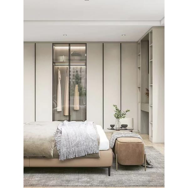 MDF деревянный 6x6 ходьба в шкафу гардеробные единицы двойные двери