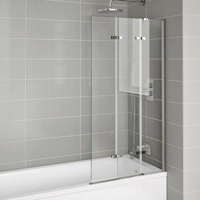 Porte en verre de baignoire moderne transparente de verre trempé porte coulissante de baignoire personnalisée porte de douche de baignoire pour salle de bain / villa