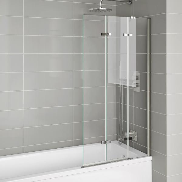 Porte en verre de baignoire moderne transparente de verre trempé porte coulissante de baignoire personnalisée porte de douche de baignoire pour salle de bain / villa