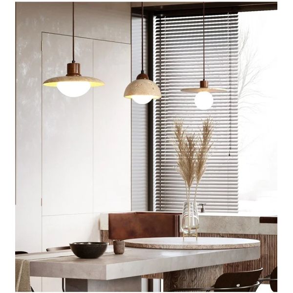 Wabi Sabi Pendant Light Designer Retro Stone Light Bedroom Bedside Dining Lights（WH-AP-676）