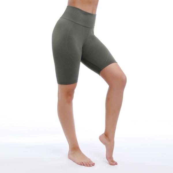 No Side Seams High Waist Yoga Shorts 90% Nylon 10% Spandex