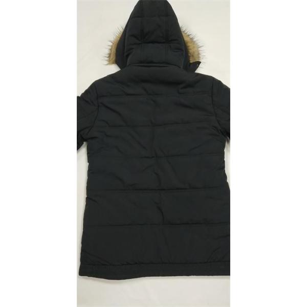Tall Mens Long Padded Winter Coats With Hood Zipper Closure