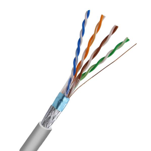 CAT5E SFTP Gray LSZH Jacket 24AWG 100 MHz Ethernet Cable 328FT