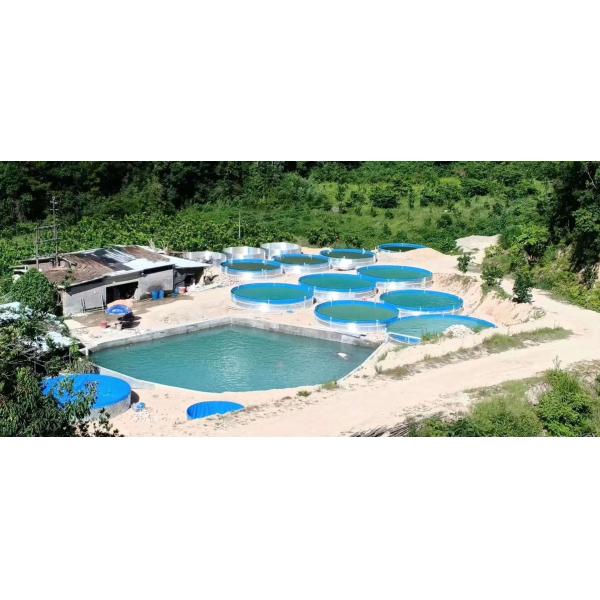 Custom Flexible Water Tank Round Aquaculture Fish Tank PVC Fish Farming Tank With Detachable Pipes
