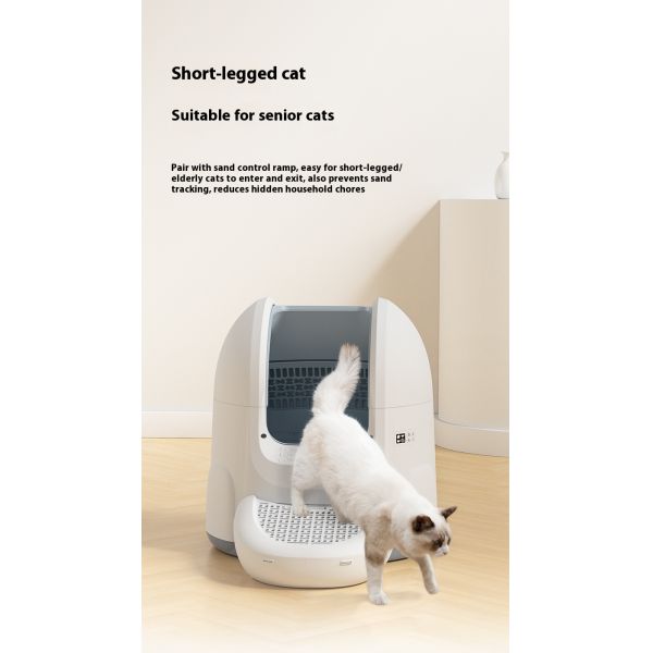 Automatic Intelligent Cat Litter Basin Oversized Anti-Splash Plastic Toilet Easy Clean Feature Closed Cat Litter Boxes Accessory