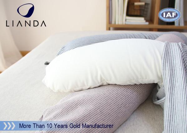 Promotional Gift Red Memory Foam Pillows For Car / Train , Microbeads Material