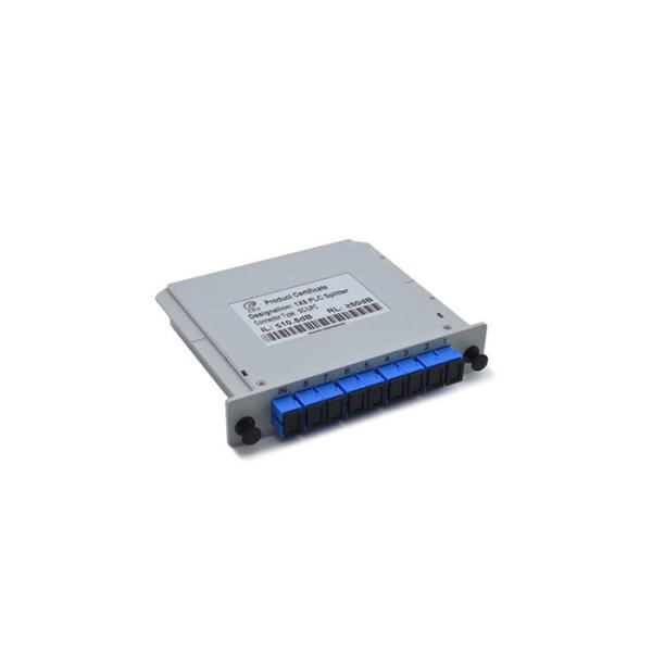 ABS Material Fiber Optic PLC Splitter 1X8 SCUPC Cassette Type Grey For WDM - PON​