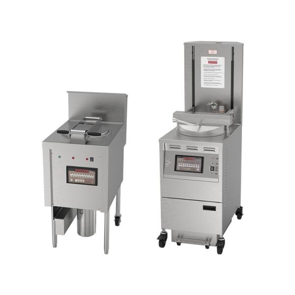 6HD Electric 12KW 380V 28L 6 Fry Tray Big Productivity Round Auto Lift Broaster Chicken Pressure Fryer