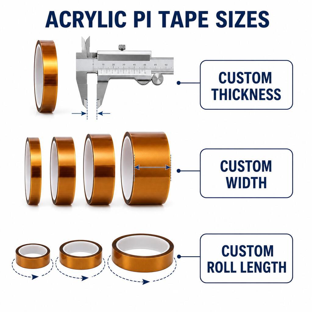 Acrylic Adhesive Polyimide Tape (Acrylic PI Tape / Electrical Insulation Tape) – Single-Sided Acrylic Adhesive for Coil Wrapping, Lead Fixing and Die-Cut Insulation