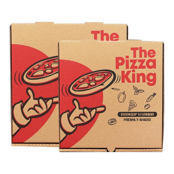 Boîtes à pizza en feuilles de papier ondulé