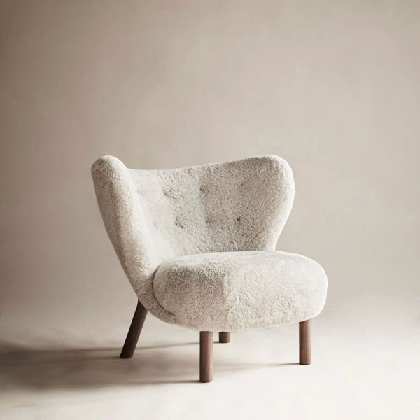 Modern Custom MOYI Single Room Teddy Boucle White Nordic Sofa Arm Chairs Lounge Accent Living Room Seating Chairs