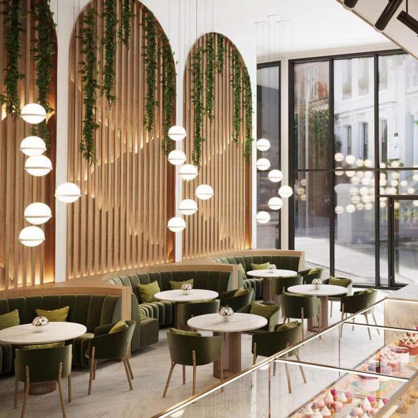 Modern Hotel Restaurant Furniture Set Booth Round Circle Restaurant Tables