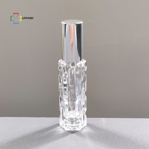 Luxury 10ml Gourd-Textured Glass Perfume bottle with auminum mist spray – Premium Portable Travel Spray Bottle