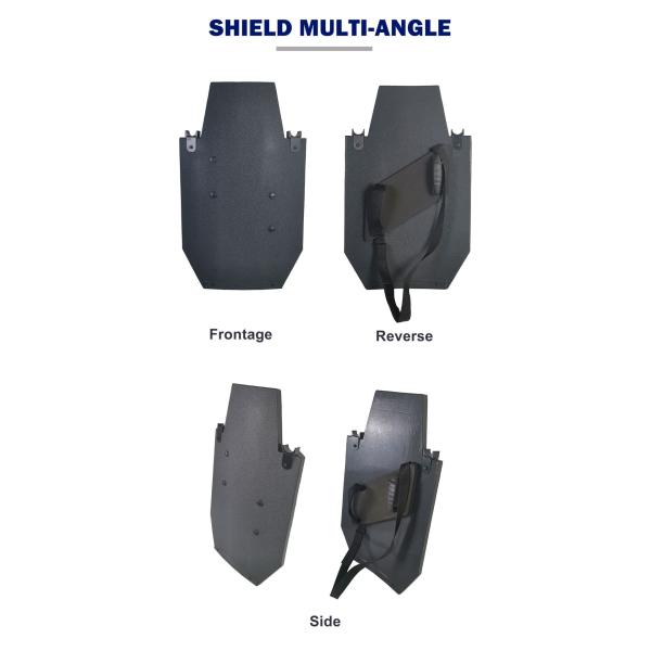 Black PE Explosion Proof Shield NIJ III Bulletproof Riot Shield