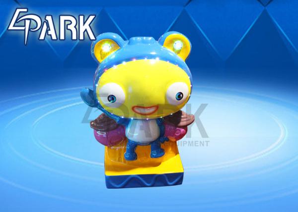 Shopping Mall Square Mini Rocking Kiddie Ride /  Toddlers Cute Blue Elf Game Machine