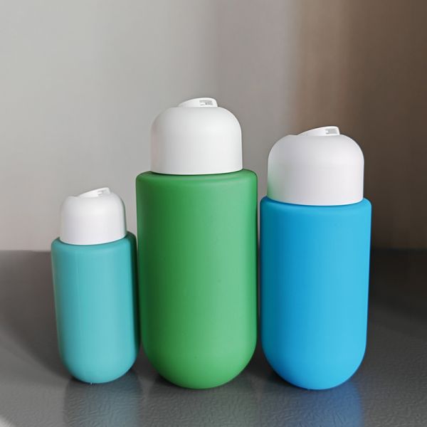 60ml to 300ml Recyclable Matt Surface HDPE Bottle with Disc Top Cap for Lotion and Cosmetic Packaging