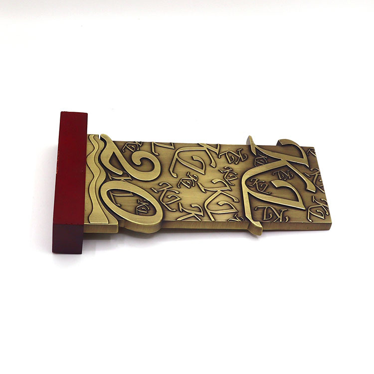 Customized Logo Zinc Alloy Metal Trophy with Irregular Shape for Decoration and Commemorative Awards