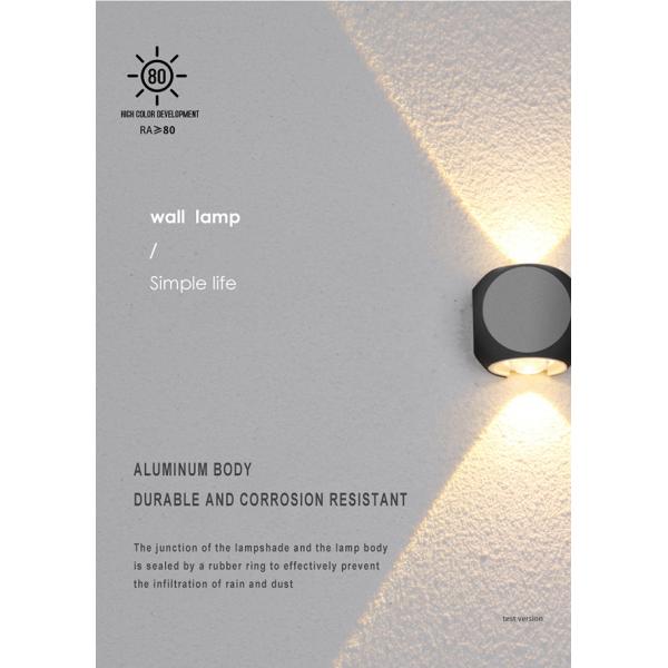 4W Outdoor Wall Lights Waterproof  70*70*50MM For Hallway / Balcony