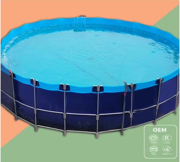 XDEM Agriculture Foldable PVC Square Tanks Tarpaulin Culture Square Fish Pond Rectangle Shape For Fish Farm