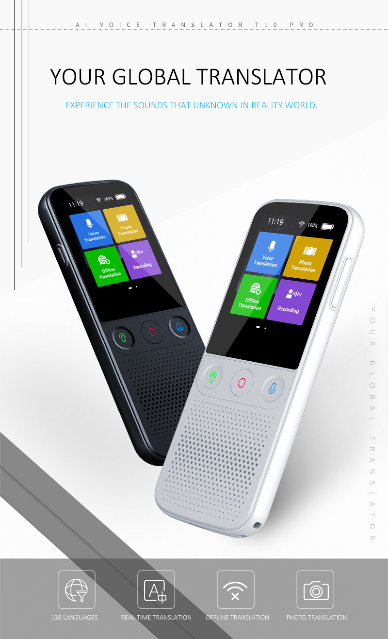 ChatGPT Portable Language Translator Photo Offline Translation Device For Business Travel