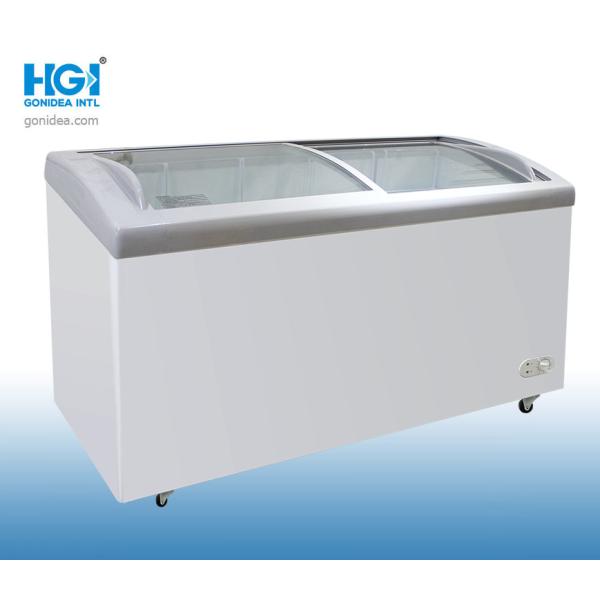 Комод мороженого 450 литров коммерчески выбил алюминиевый плоский дисплей крышки