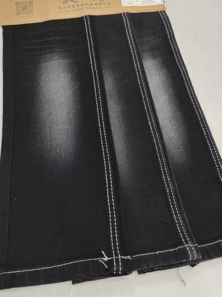 Good quality Stretch cotton polyester rayon  Siro Denim Fabric BLACK/BLACK JSD3433A  for fashion Clothes jeans