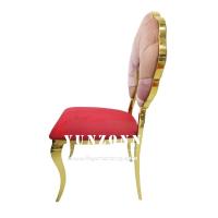 Fashion Pumpkin Back Design Event Party Rental Furniture Gold Stainless Steel Banquet Dining Chair For Hotel Restaurant