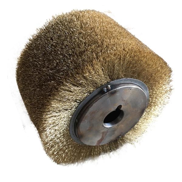 Brosse cylindrique industrielle sur mesure Brosse à rouleaux en fil de laiton pour le polissage du métal et du bois