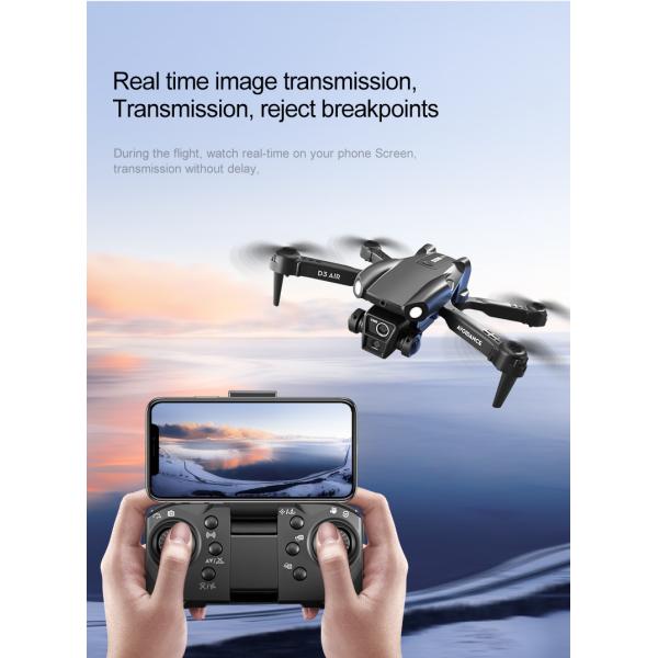 2024 D3 Air Drone LED Light 360-degree Tumbling Headless Mode Optical Flow Positioning Foldable RC Drone for Beginners