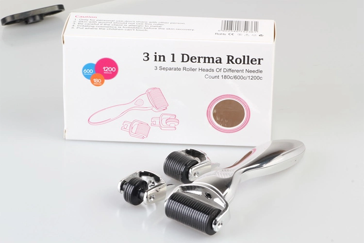 OEM/ODM customized brand 3 In 1 Drs Derma Roller For Anti Aging Stainless Steel Titanium