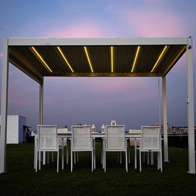 do caramanchão 4x4m de alumínio do pátio de 3x4m grelha de alumínio Flip Aluminum Pergola With Canopy