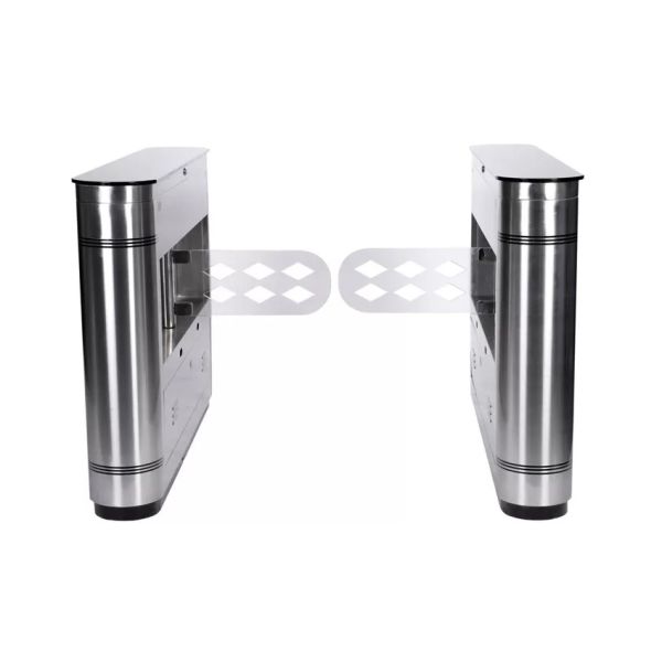 Luxury Slim Intelligent Full Automated Pedestrian Swing Gate With Marble Top Cover and 304 Stainless Steel Body
